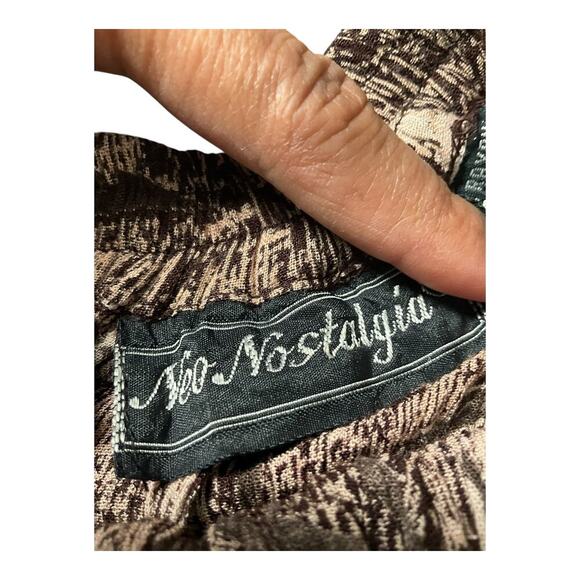 Nostalgia Long Skirt Size Medium Brown Safari Vacation Island Light Weight - Picture 10 of 10